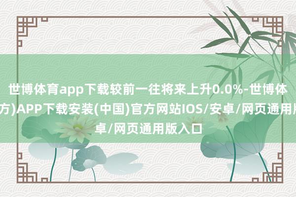 世博体育app下载较前一往将来上升0.0%-世博体育(官方)APP下载安装(中国)官方网站IOS/安卓/网页通用版入口