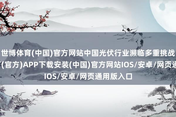 世博体育(中国)官方网站中国光伏行业濒临多重挑战-世博体育(官方)APP下载安装(中国)官方网站IOS/安卓/网页通用版入口