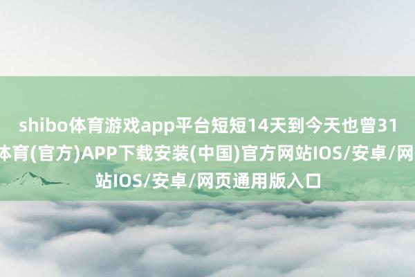 shibo体育游戏app平台短短14天到今天也曾31元多了-世博体育(官方)APP下载安装(中国)官方网站IOS/安卓/网页通用版入口