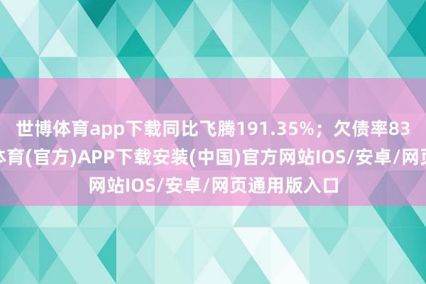 世博体育app下载同比飞腾191.35%；欠债率83.65%-世博体育(官方)APP下载安装(中国)官方网站IOS/安卓/网页通用版入口