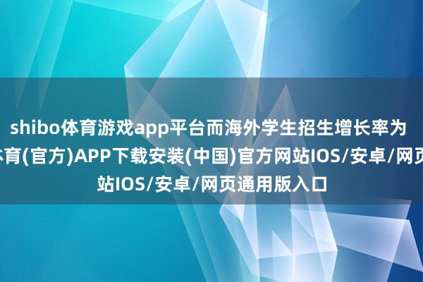 shibo体育游戏app平台而海外学生招生增长率为 10%-世博体育(官方)APP下载安装(中国)官方网站IOS/安卓/网页通用版入口