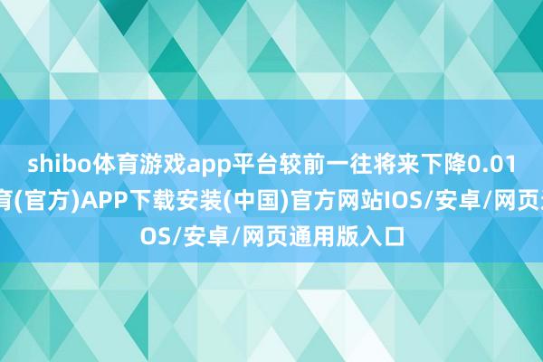 shibo体育游戏app平台较前一往将来下降0.01%-世博体育(官方)APP下载安装(中国)官方网站IOS/安卓/网页通用版入口